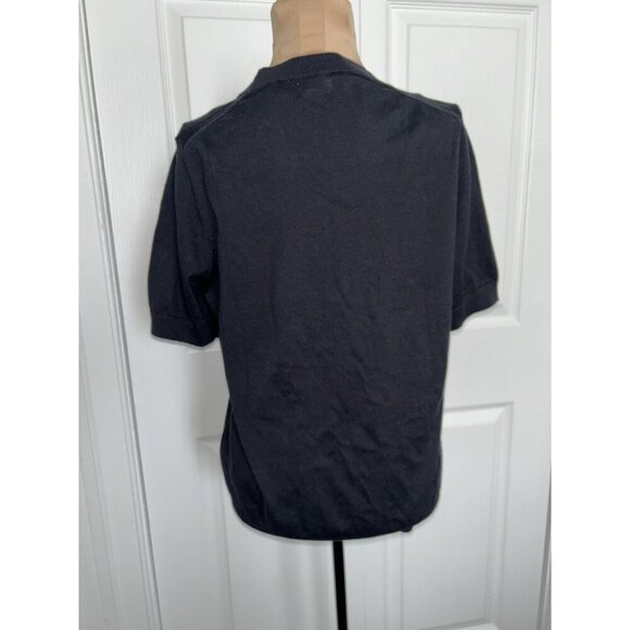 J.Crew Womens Short Sleeve Cotton Crewneck Sweater in Black Size M CF384 - Picture 3 of 9